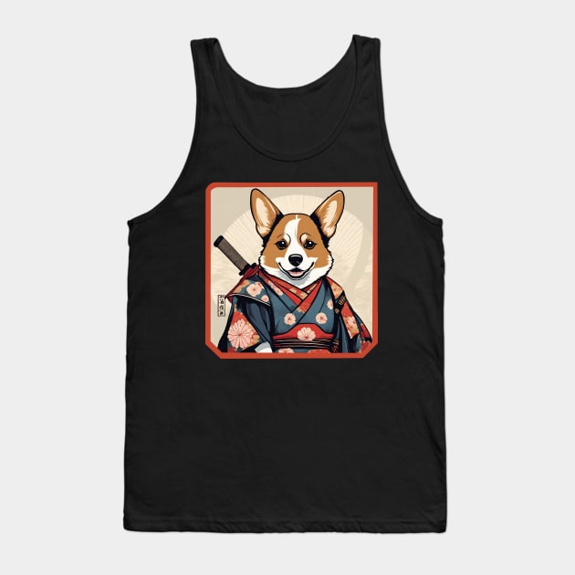 Samurai corgi Tank Top by Ilustradamus